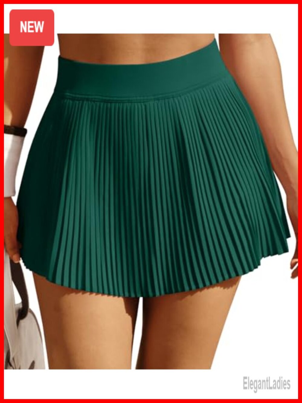 High Waisted Pleated Tennis Skort with Pockets Tummy Control Golf Skirt